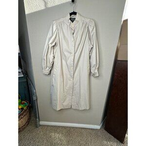 Vintage Silkette BY Saxton Hall Women's Tan‎ Trench Coat size 8 polyester